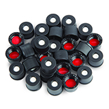 8mm Cap (black/Top Hat) with Septa PTFE/Silicone, pk.100