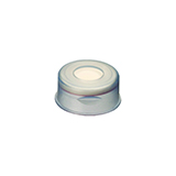 11mm GC Snap Ring Cap (clear) with Septa PTFE/Silicone, pk.100