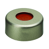 13mm Aluminum Crimp Seal (silver) with Septa PTFE/Butyl Rubber, pk.100