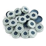 20mm Aluminum Crimp Seal (silver) with Septa PTFE/Gray Butyl Rubber, pk.1000