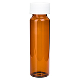 Restek Pre-Cleaned VOA vials, 40ml AMBER Pre-Cleaned VOA vials Open Top with 0.125" PTFE/Silcone Septa, pk.72