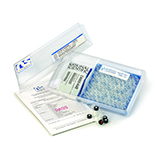 Unassembled 2.0ml Vials (clear) w/Marking Spot, Caps & Bonded Septa PTFE/Silicone, pk.100