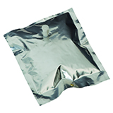 Restek Gas Sampling Bag, Multi-Layer Foil, 1L, 7"x7" with polypropylene combo valve & septum, 1 eyelet, pk.5