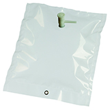 Restek Gas Sampling Bag, ALTEF, 1L, 7"x7" with polypropylene combo valve & septum, 1 eyelet, pk.10
