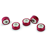 Restek SPME Vial Cap 20mm (red), Bi-Metal Crimp with MicroCenter PTFE/Silicone Septa, pk.100
