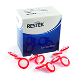 Restek 30mm Syringe Filter, 0.22um, Cellulose Acetate, red, luer-lock, pk.100