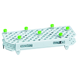 Restek Q-sep® Tube Rack for 2mL Centrifuge Tube, Holds 100, Polypropylene, White, ea.