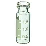 2.0ml Crimp-Top Vial (clear) w/White Graduated Marking Spot, pk.100