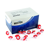 Restek 13mm Syringe Filter, 0.45um, Cellulose Acetate, red, luer-lock, pk.100