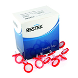 Restek 25mm Syringe Filter, 0.22um, Cellulose Acetate, red, luer-lock, pk.100