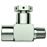 Restek Rupture Disc Tee, 1/4" Male NPT x 1/4" Female NPT, 1800psig DOT pressure rating, Stainless Steel, ea.