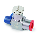 Restek Rupture Disc Tee, 1/4" Male NPT x 1/4" Female NPT, 1800psig DOT pressure rating, Sulfinert Treated, ea.