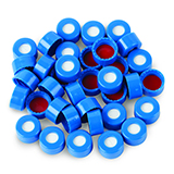 Restek 9mm Caps (blue), Short Thread, PTFE/Silicone w/Slit, pk.1000