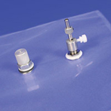 Restek Tedlar Bag w/ Push/Pull Valve & SS Septum Fitting 80 Liter capacity, 28.25" x 30.5", 5-pk, pk.