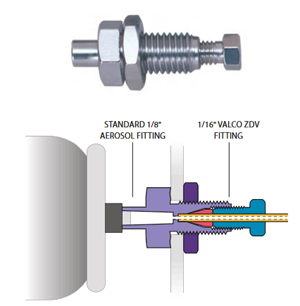 VICI Aerosol Adapter Bulkhead Union