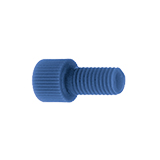 Nut, Polyacetal, Fingertight Color-Coded, 1/16" 1/4"-28, Blue, type flangeless, pk.10