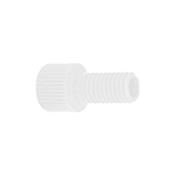 Nut, Polyacetal, Fingertight Color-Coded, 1/16" 1/4"-28, White, type flangeless, pk.10