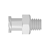 Adapter, PP, Luer female to 1/4"-28 male, pk.10
