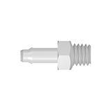 Adapter, PP, 10-32 male to 1/8" barbed, pk.10