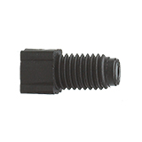 Plug, PP, 1/4"-28, Black, pk.10