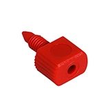 Plug, Polyamide, Logotype Red, 10-32 Thread, pk.10