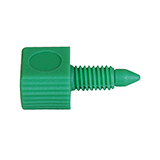 Plug, Polyamide, Logotype Green, 10-32 Thread, pk.10