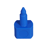 Plug, Polyamide, Logotype Blue, 10-32 Thread, pk.10