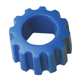 Color-It Fingertight Adapter for Hex-Head Fittings, PP, Blue, pk.5