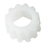 Color-It Fingertight Adapter for Hex-Head Fittings, PP, White, pk.5