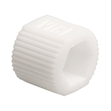 Color-Sleeve Fingertight Adapter for Hex-Head Nut, PP, White, pk.5
