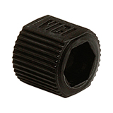 Color-Sleeve Fingertight Adapter for Hex-Head Nut, PP, Black, pk.5