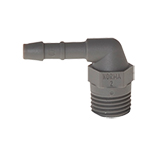Adapter, Polyamide, M10x1 Thread to Barbed angled for 4mm ID Tubing, ea.