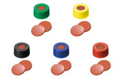 9-425 Screw Caps with Septa Natural Rubber/TEF