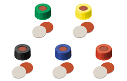 9-425 Screw Caps with Septa RedRubber/PTFE