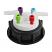 Waste-Cap S60, 4x 1/8"-Tubing Port, 2x Barbed Tubing Port (6-9mm ID), 1x Safety-Waste-Filter Port, ea.