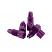 Fitting One-Piece, PURPLE, 1/16" for 1.0mm to 1.6mm OD Tubing, pk.5