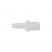 Barbed Tubing Port Fitting, PP, Straight, Tubing ID 3.0-4.0mm, ea.