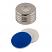 ND18 Magnetic Screw Cap (8mm hole) with Silicone/PTFE SPME MicroCenter Septa (white/blue), pk.100