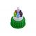 Safety-Cap GL45, Green, 5x Tubing Port, detailed image