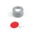 ND9 Short Thread Screw Caps (grey) with Septa Silicone/PTFE, pk.100