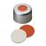 ND8 Crimp Cap with Septa RedRubber/PTFE, 45° shore A, 1.0mm, pk.1000