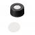 9-425 Screw Cap (black) with Septa PTFE only, 53° shore D, 0.2mm, pk.1000