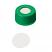 9-425 Screw Cap (green) with Septa PTFE only, 53° shore D, 0.2mm, pk.1000