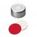 11mm Crimp Cap (silver) with Septa Silicone/PTFE (cream/red), 55° shore A, 1.5mm, pk.1000