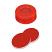 Snap Ring Cap (red) with Septa PTFE/Silicone/PTFE (red/white/red), 45° shore A, 1.0mm, pk.1000