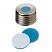 ND18 Magnetic Screw Cap with Septa Silicone/PTFE (blue transparent/white), 45° shore A, 1.3mm, pk.1000 - UltraClean