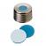 ND18 Magnetic Screw Cap with Septa Silicone/PTFE (blue transparent/white), 45° shore A, 1.3mm, pk.1000 - UltraClean