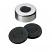 ND20 Aluminum Crimp Cap (10mm hole) with Septa Butyl Rubber, 55° shore A, 3.0mm, pk.1000