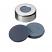 ND20 Aluminum Crimp Cap (10mm hole) with Septa Butyl Rubber/PTFE, 50° shore A, 3.0mm, pk.1000