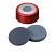 ND20 Magnetic Bimetal Crimp Cap (8mm hole) with Septa Butyl Rubber/PTFE, 50° shore A, 3.0mm, pk.1000